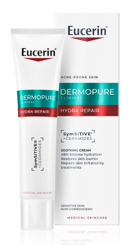 Eucerin DermoPure Clinical Hydra Repair obnovující krém pro mastnou pleť se sklonem k akné 40 ml