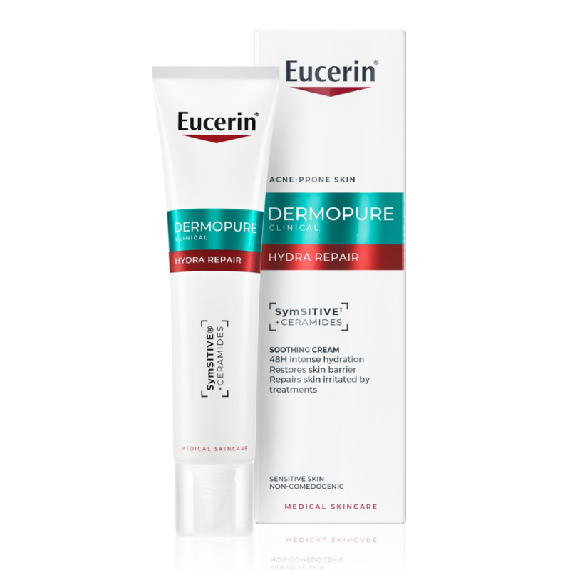 Eucerin DermoPure Clinical Hydra Repair obnovující krém pro mastnou pleť se sklonem k akné 40 ml