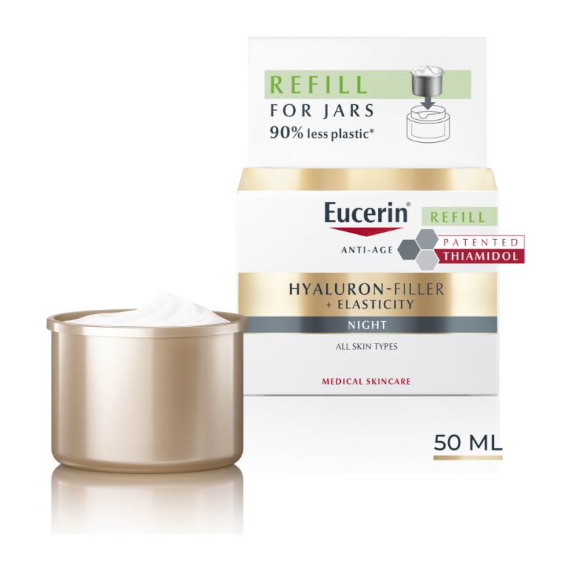 EUCERIN Hyaluron-Filler + Elasticity Noční krém REFILL, 50ml