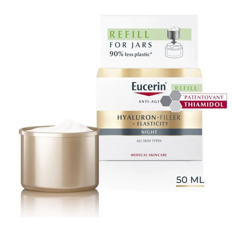 EUCERIN Hyaluron-Filler + Elasticity Noční krém REFILL, 50ml