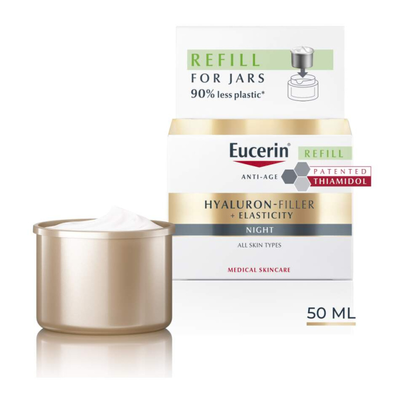 EUCERIN Hyaluron-Filler + Elasticity Noční krém REFILL, 50ml