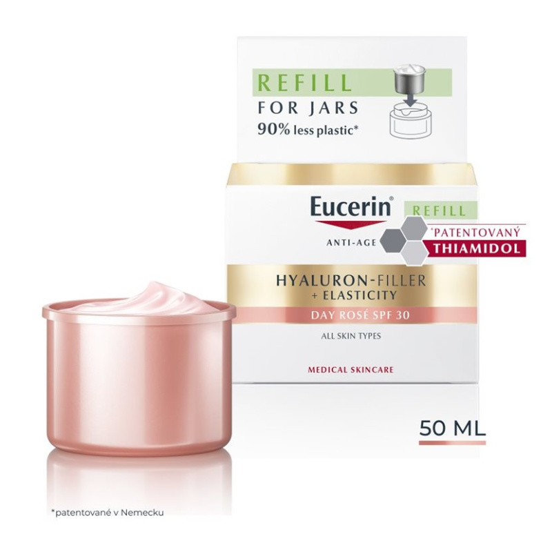 EUCERIN Hyaluron-Filler + Elasticity Denní krém Rosé REFILL, 50ml