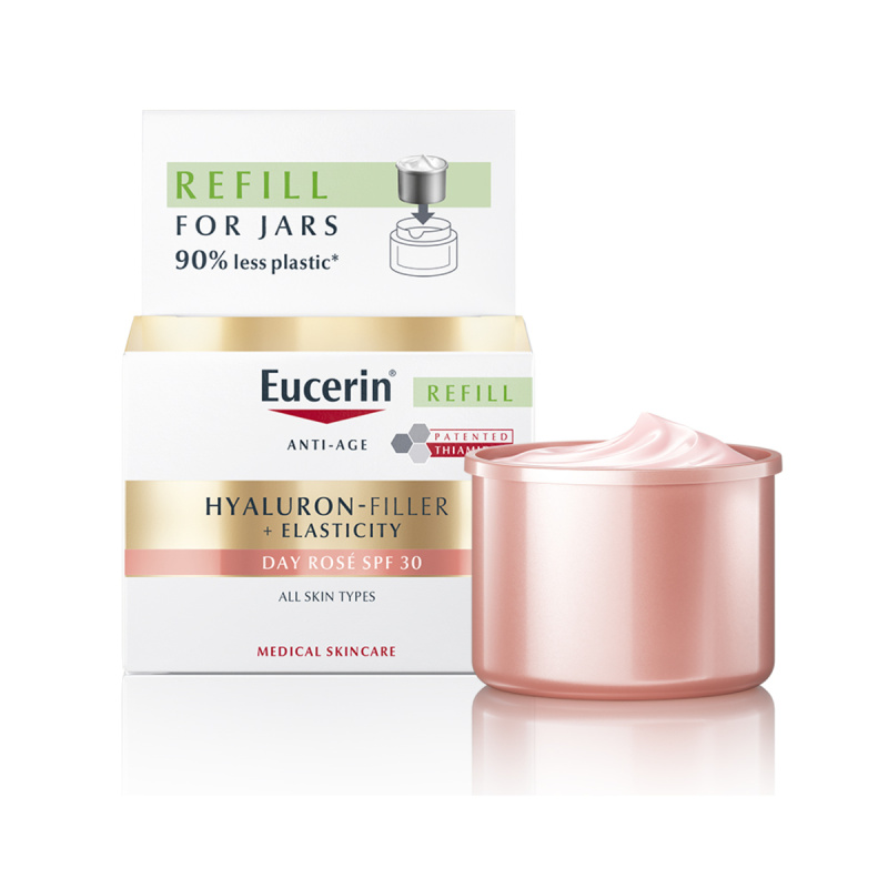 EUCERIN Hyaluron-Filler + Elasticity Denní krém Rosé REFILL, 50ml