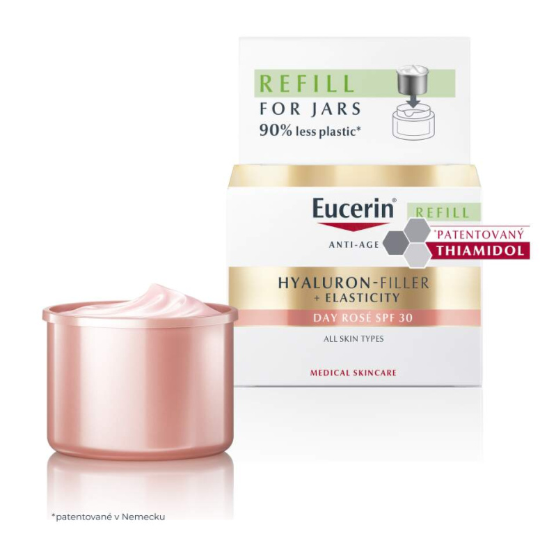 EUCERIN Hyaluron-Filler + Elasticity Denní krém Rosé REFILL, 50ml