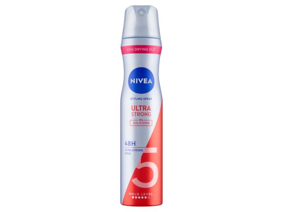 NIVEA Ultra Strong lak na vlasy s extra silnou fixací bez silikonů 250 ml