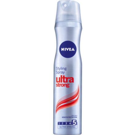 NIVEA Ultra Strong lak na vlasy s extra silnou fixací bez silikonů 250 ml