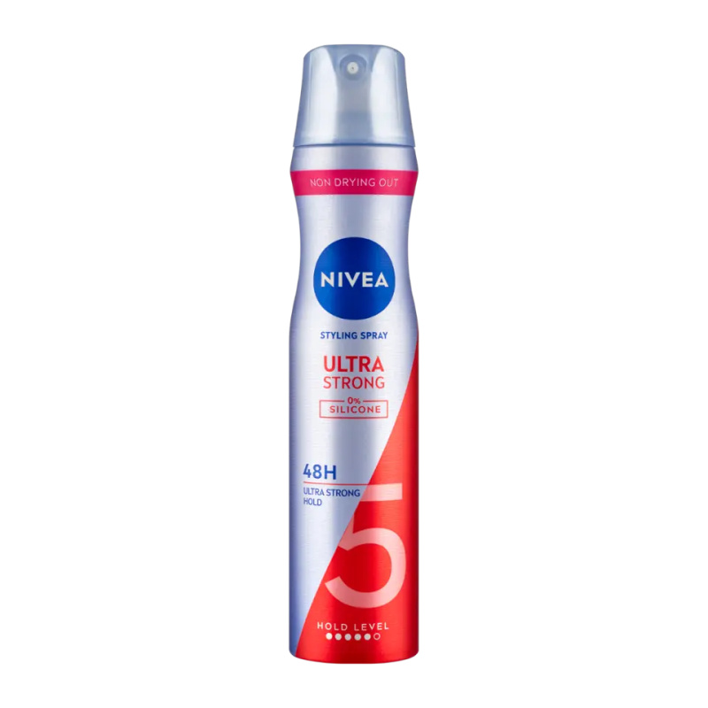 NIVEA Ultra Strong lak na vlasy s extra silnou fixací bez silikonů 250 ml