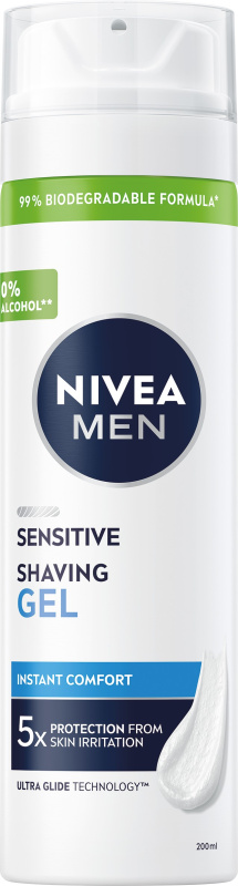 NIVEA MEN Sensitive gel na holení pro citlivou pleť pro muže 200 ml