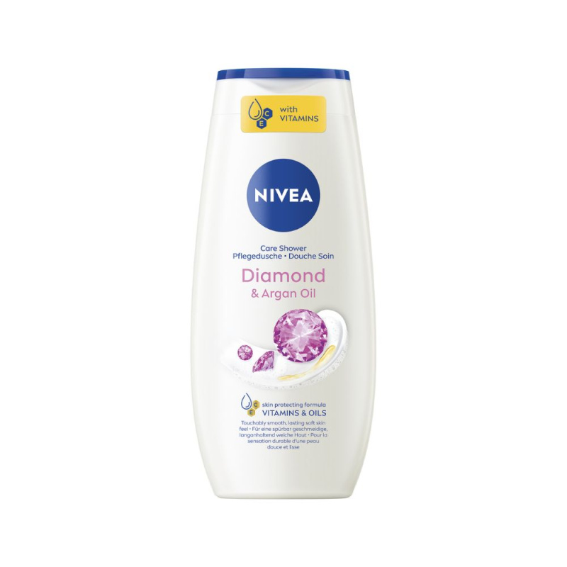 Nivea Diamond & Argan Oil pečující sprchový gel 250 ml