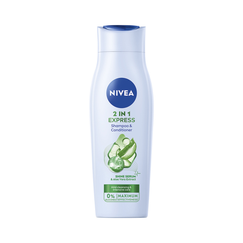 Nivea 2in1 Care Express Protect & Moisture pečující šampon s kondicionérem 2 v 1 250 ml