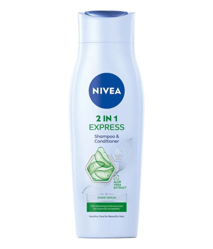 Nivea 2in1 Care Express Protect & Moisture pečující šampon s kondicionérem 2 v 1 250 ml