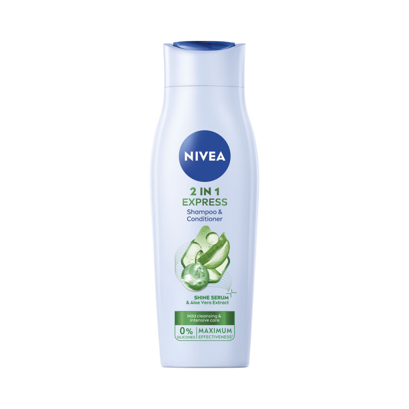 Nivea 2in1 Care Express Protect & Moisture pečující šampon s kondicionérem 2 v 1 250 ml