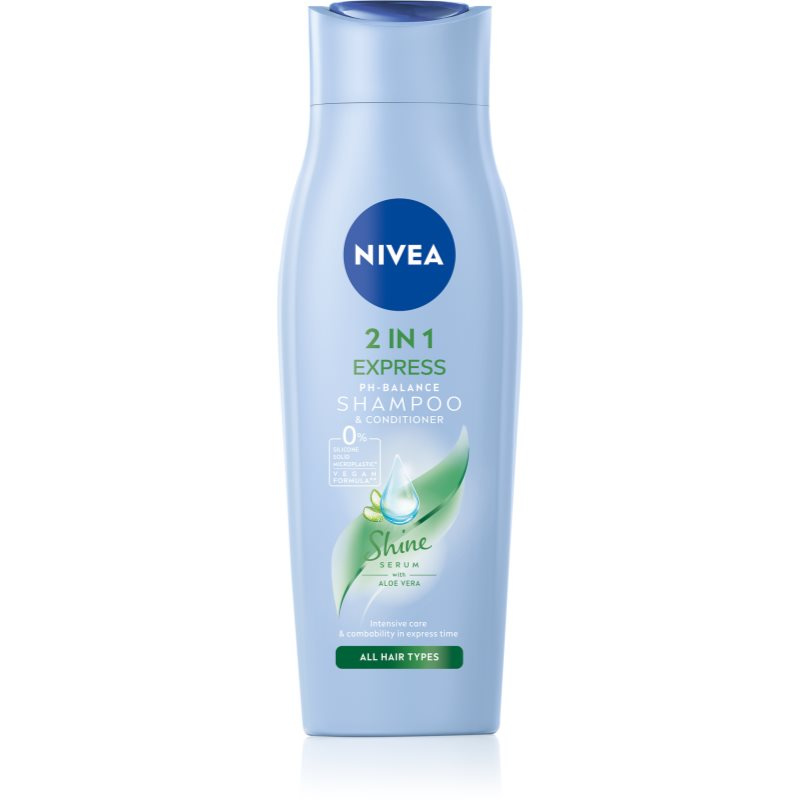 Nivea 2in1 Care Express Protect & Moisture pečující šampon s kondicionérem 2 v 1 250 ml