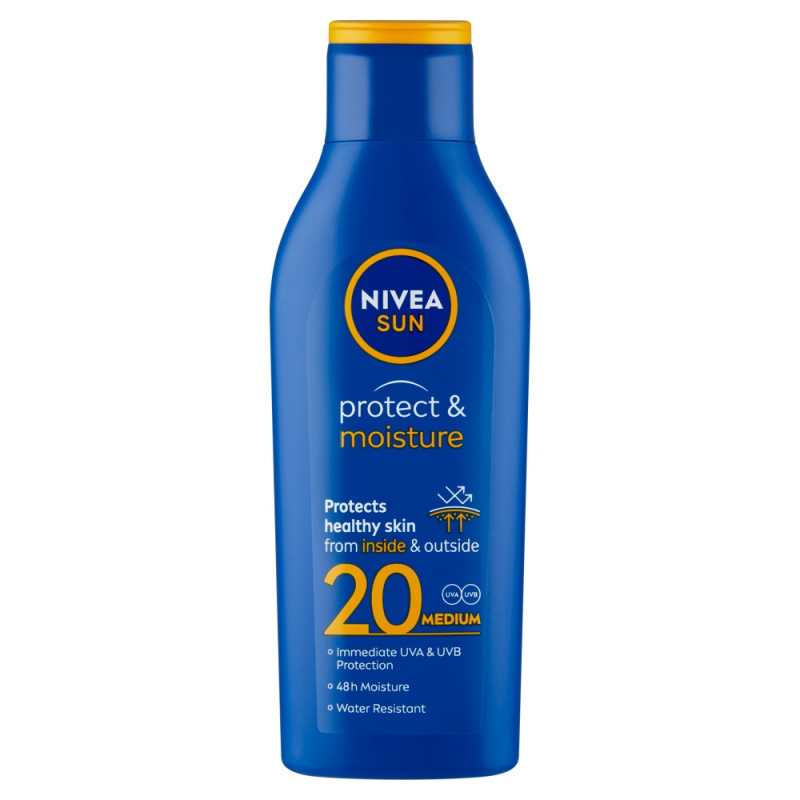 NIVEA SUN Protect & Moisture opalovací mléko SPF 20 200 ml