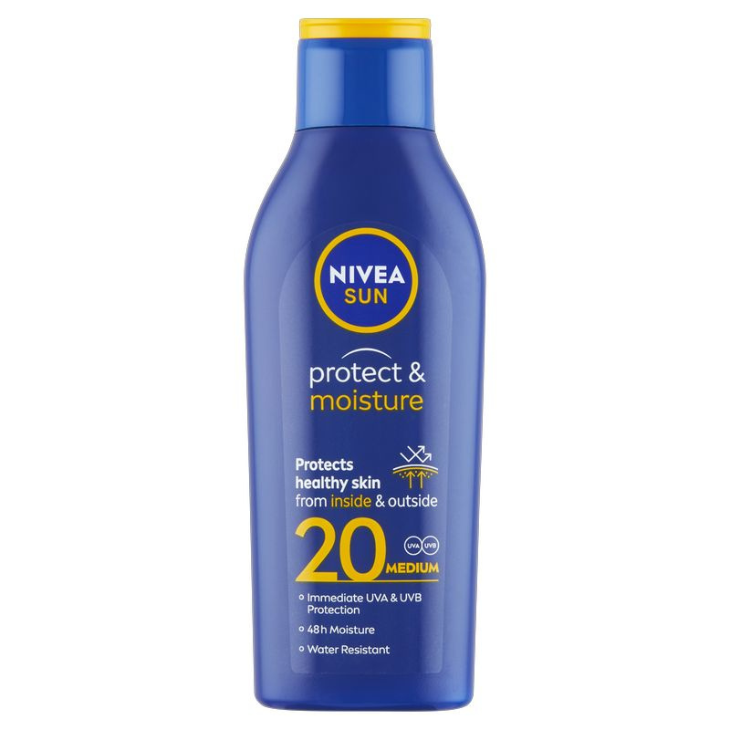 NIVEA SUN Protect & Moisture opalovací mléko SPF 20 200 ml