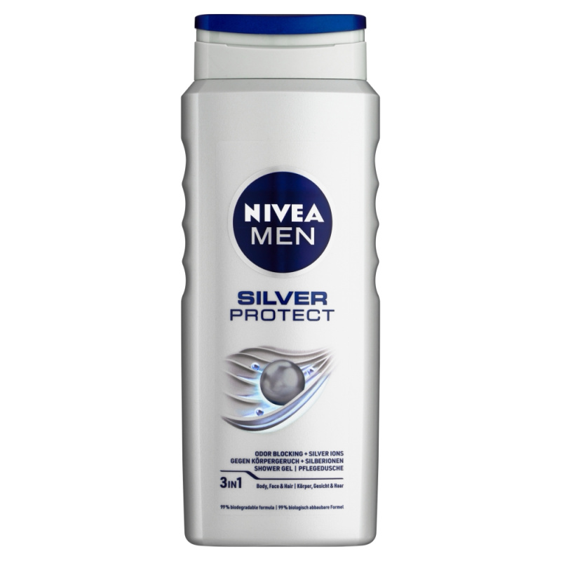 NIVEA MEN Silver Protect sprchový gel pro muže 500 ml