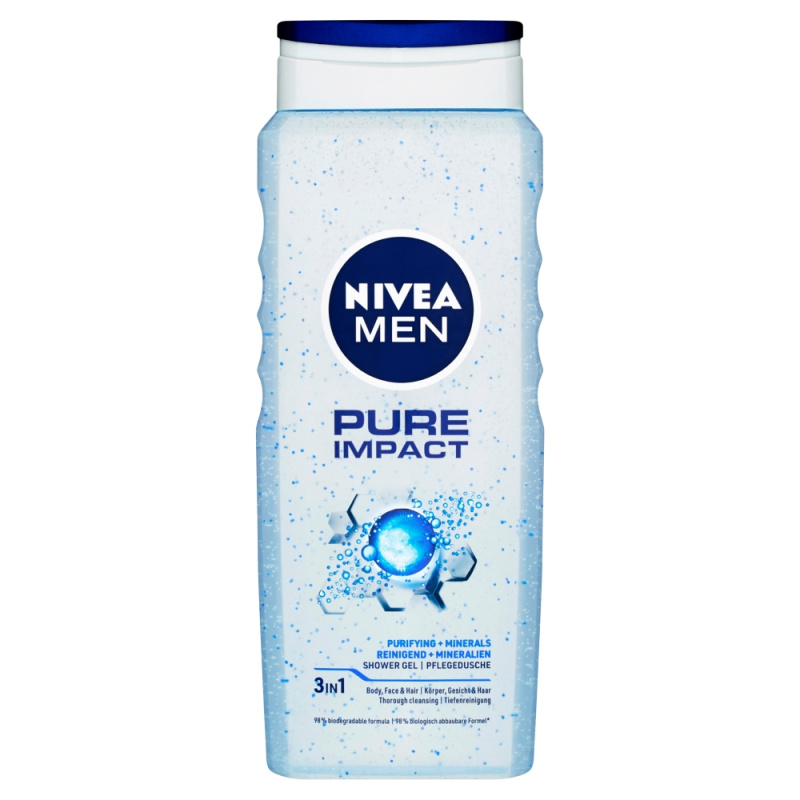 NIVEA MEN Pure Impact sprchový gel pro muže 500 ml