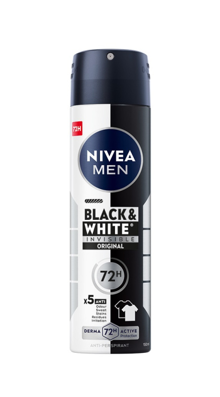 NIVEA  Men Invisible Black & White Original Sprej antiperspirant 150 ml