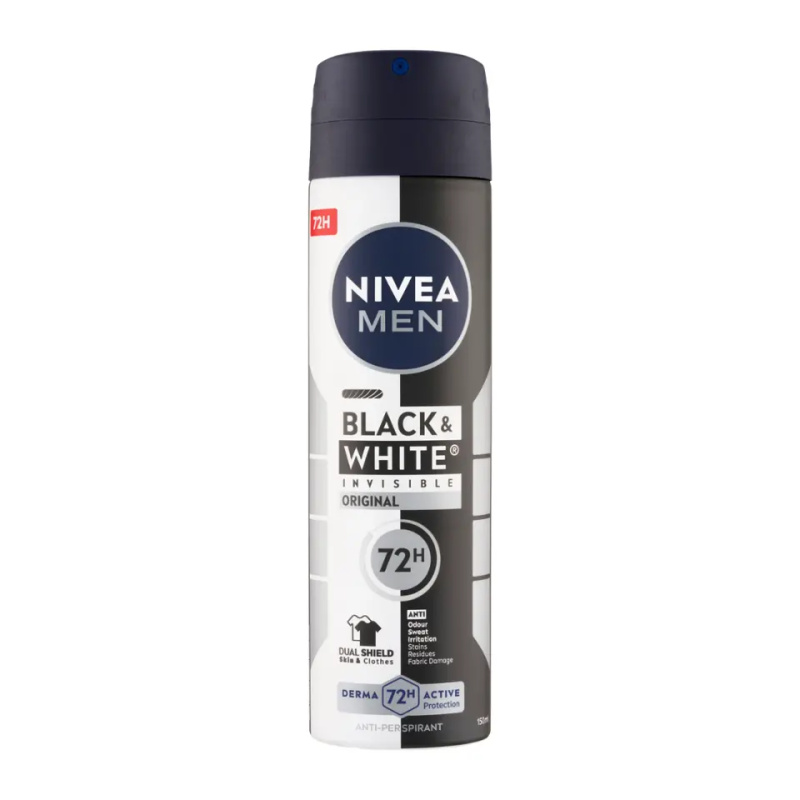 NIVEA MEN Invisible Black & White antiperspirant ve spreji pro muže 150 ml