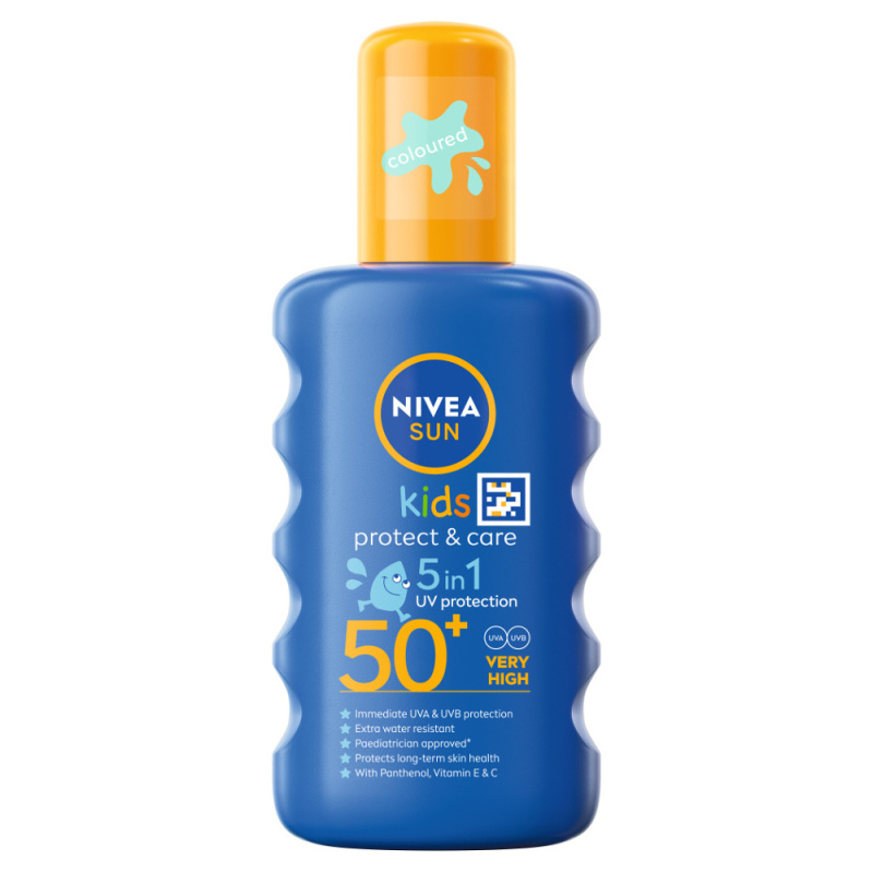 Nivea Sun dětský barevný sprej na opalování OF 50+