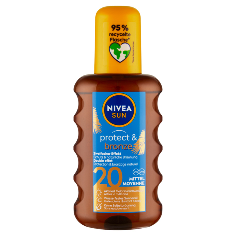 NIVEA Sun Protect & Bronze Olej na opalování SPF20 200 ml