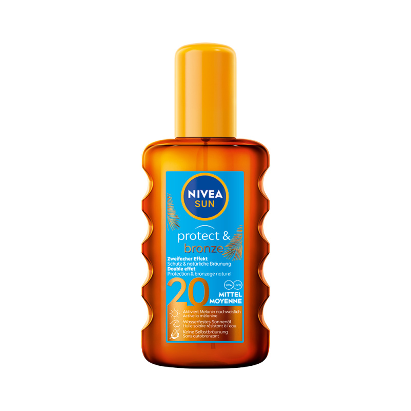 NIVEA Sun Protect & Bronze Olej na opalování SPF20 200 ml