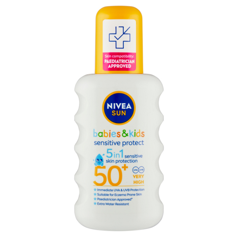 NIVEA Sun Kid's Sensitive Sprej na opalování SPF50+ 200 ml