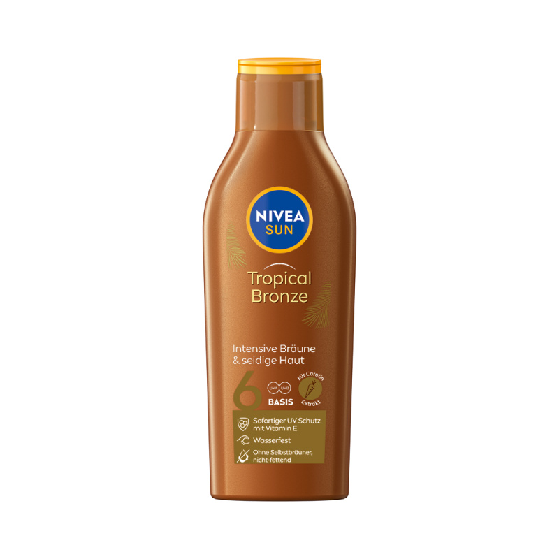 NIVEA SUN Tropical Bronze mléko na opalování s karotenem SPF 6 200 ml