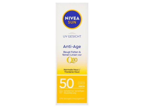 NIVEA SUN pleťový krém na opalování proti vráskám Q10 SPF 50 50 ml