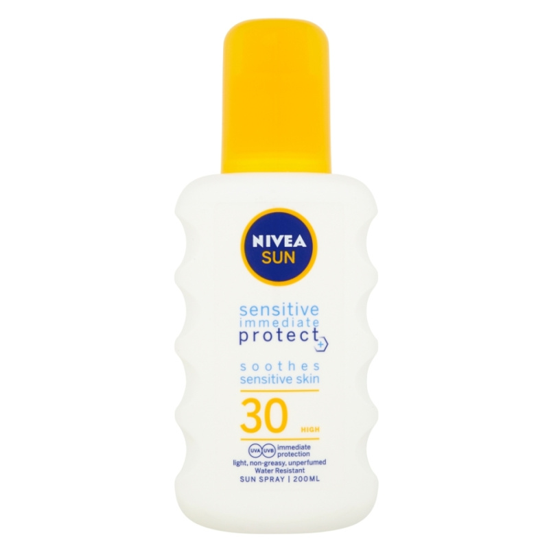 NIVEA Sun Sensitive Sprej na opalování OF 30 200 ml