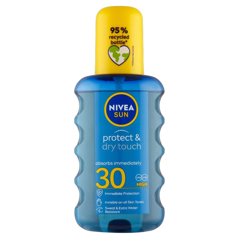 NIVEA SUN Protect & Dry Touch neviditelný sprej na opalování SPF 30 200 ml