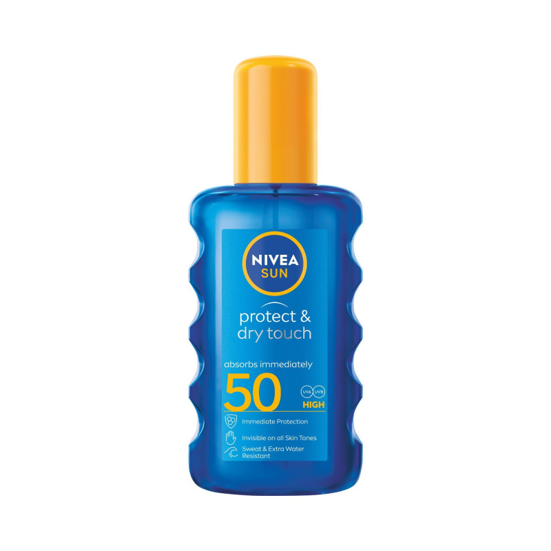 NIVEA SUN Protect & Dry Touch neviditelný sprej na opalování SPF 50 200 ml