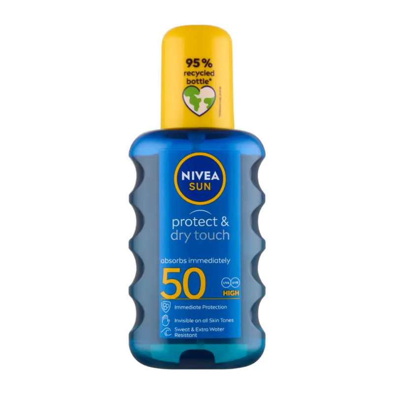 NIVEA SUN Protect & Dry Touch neviditelný sprej na opalování SPF 50 200 ml