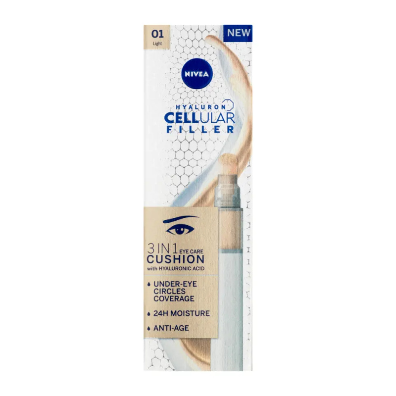 Nivea Hyaluron Cellular Filler tónovací oční krém v houbičce odstín 01 Light 4 ml