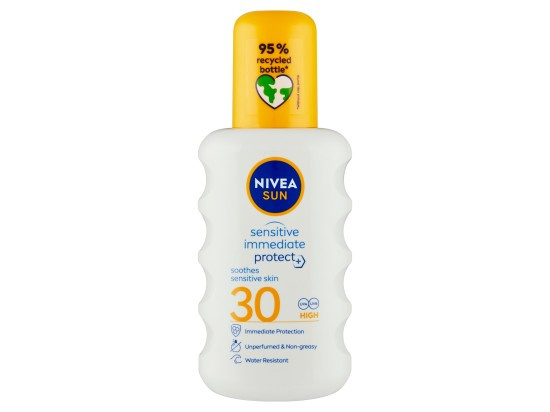 NIVEA SUN Protect & Sensitive ochranný sprej na opalování SPF 30 200 ml