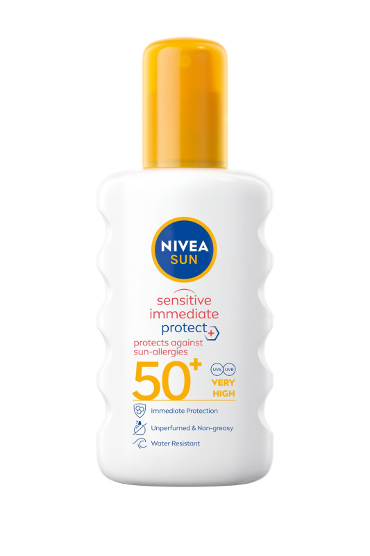 NIVEA SUN Protect & Sensitive sprej na opalování Sensitive SPF 50+ 200 ml