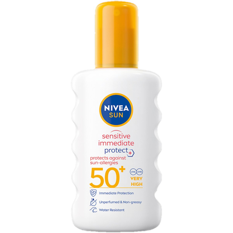 NIVEA SUN Protect & Sensitive sprej na opalování Sensitive SPF 50+ 200 ml