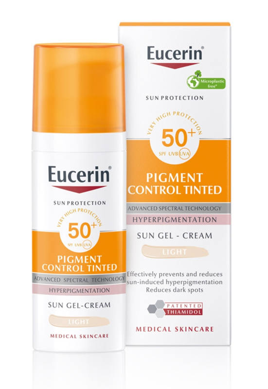 Eucerin Sun Pigment Control Tinted ochranná emulze proti hyperpigmentaci pleti SPF 50+ odstín Light 50 ml