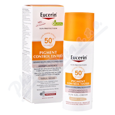 Eucerin Sun Pigment Control Tinted ochranná emulze proti hyperpigmentaci pleti SPF 50+ odstín Light 50 ml