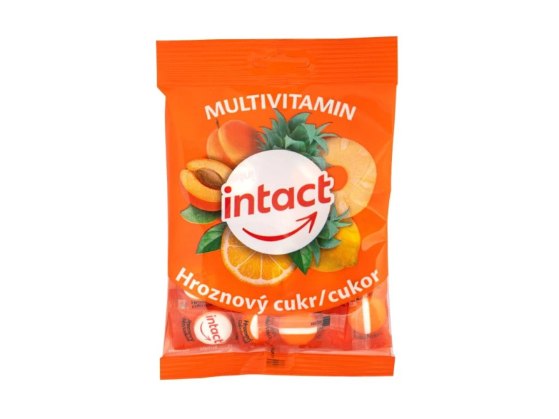 INTACT Hroznový cukr MULTIVITAMIN pastilky 75 g