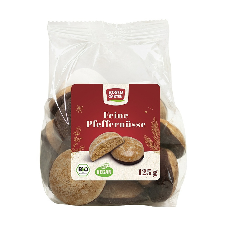 ROSENGARTEN Kořeněné mini perníčky s hořkou čokoládou BIO 125 g