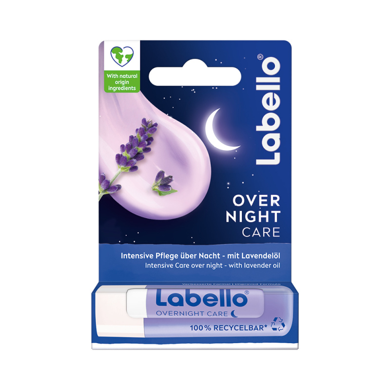 Labello Over Night Care regenerační balzám na rty s levandulí 4.8 g