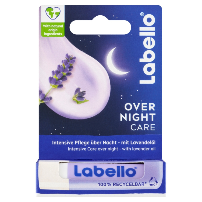 Labello Over Night Care regenerační balzám na rty s levandulí 4.8 g