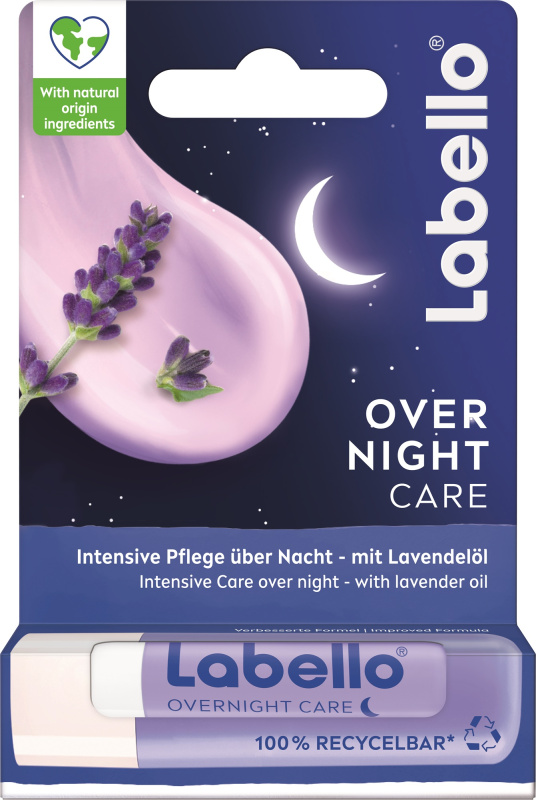 Labello Over Night Care regenerační balzám na rty s levandulí 4.8 g