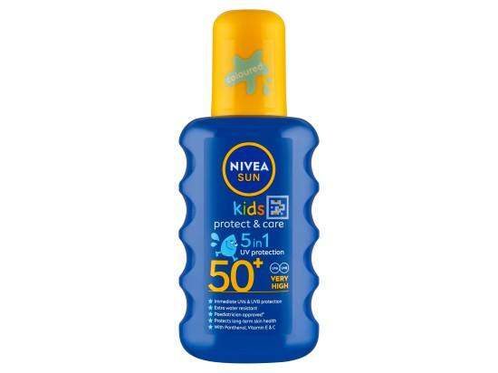 NIVEA SUN Kids dětský barevný sprej na opalování SPF 50+ 200 ml