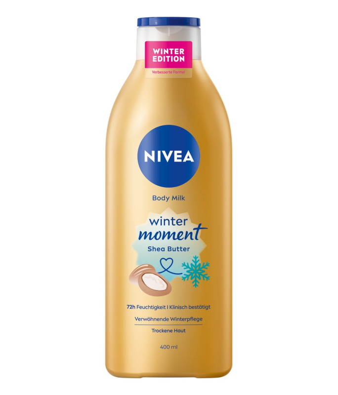 NIVEA Winter Moment výživné tělové mléko s bambuckým máslem 400 ml