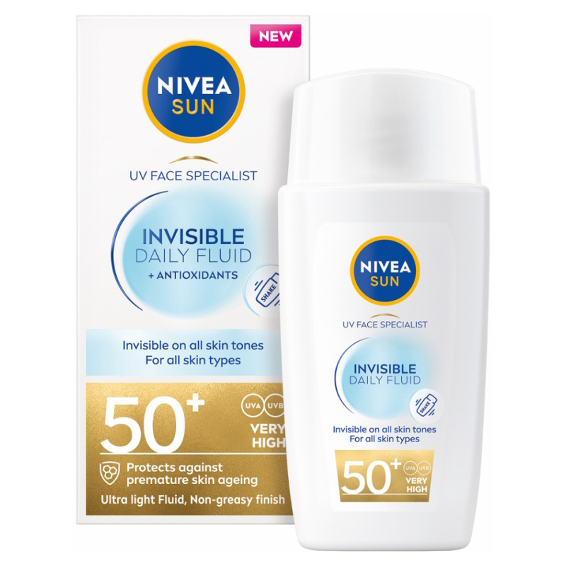 NIVEA SUN Invisible Daily Fluid lehký ochranný fluid SPF 50+ 40 ml