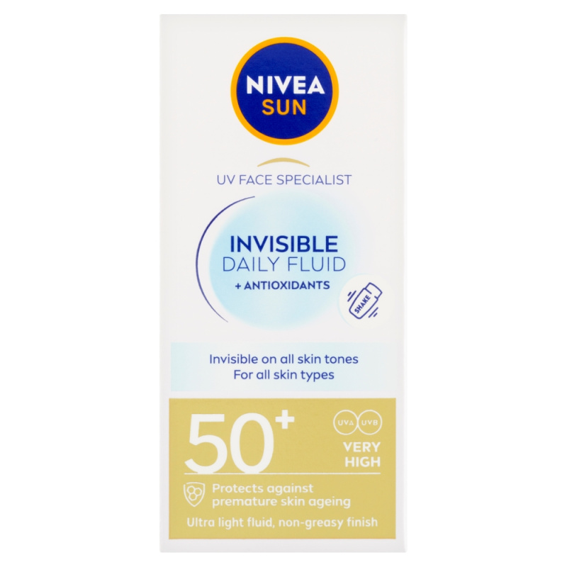 NIVEA SUN Invisible Daily Fluid lehký ochranný fluid SPF 50+ 40 ml