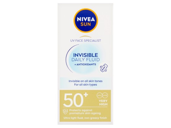 NIVEA SUN Invisible Daily Fluid lehký ochranný fluid SPF 50+ 40 ml
