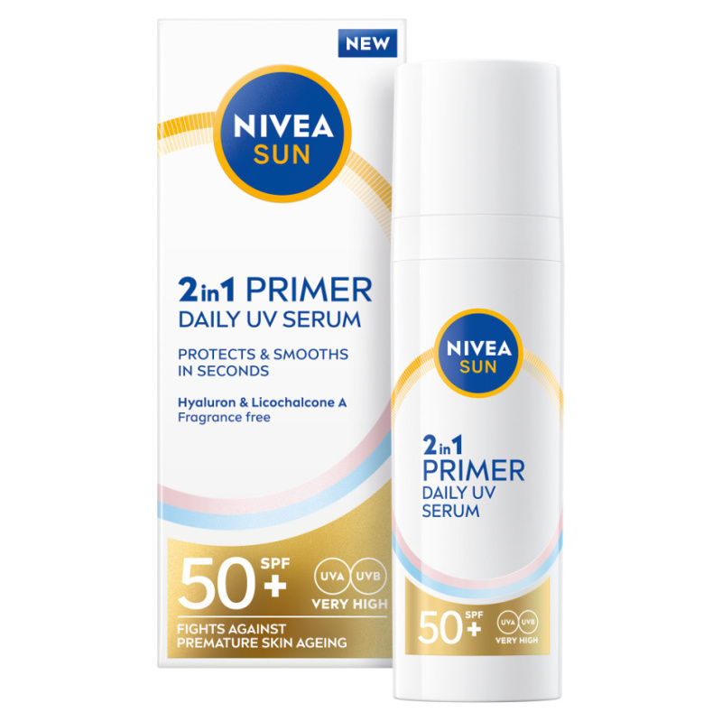 NIVEA SUN Daily UV Serum podkladová báze 2 v 1 SPF 50+ 30 ml